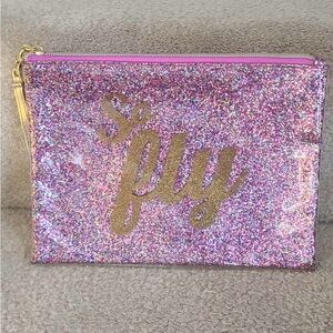 Glittery Pink  SO FLY wristlet clutch